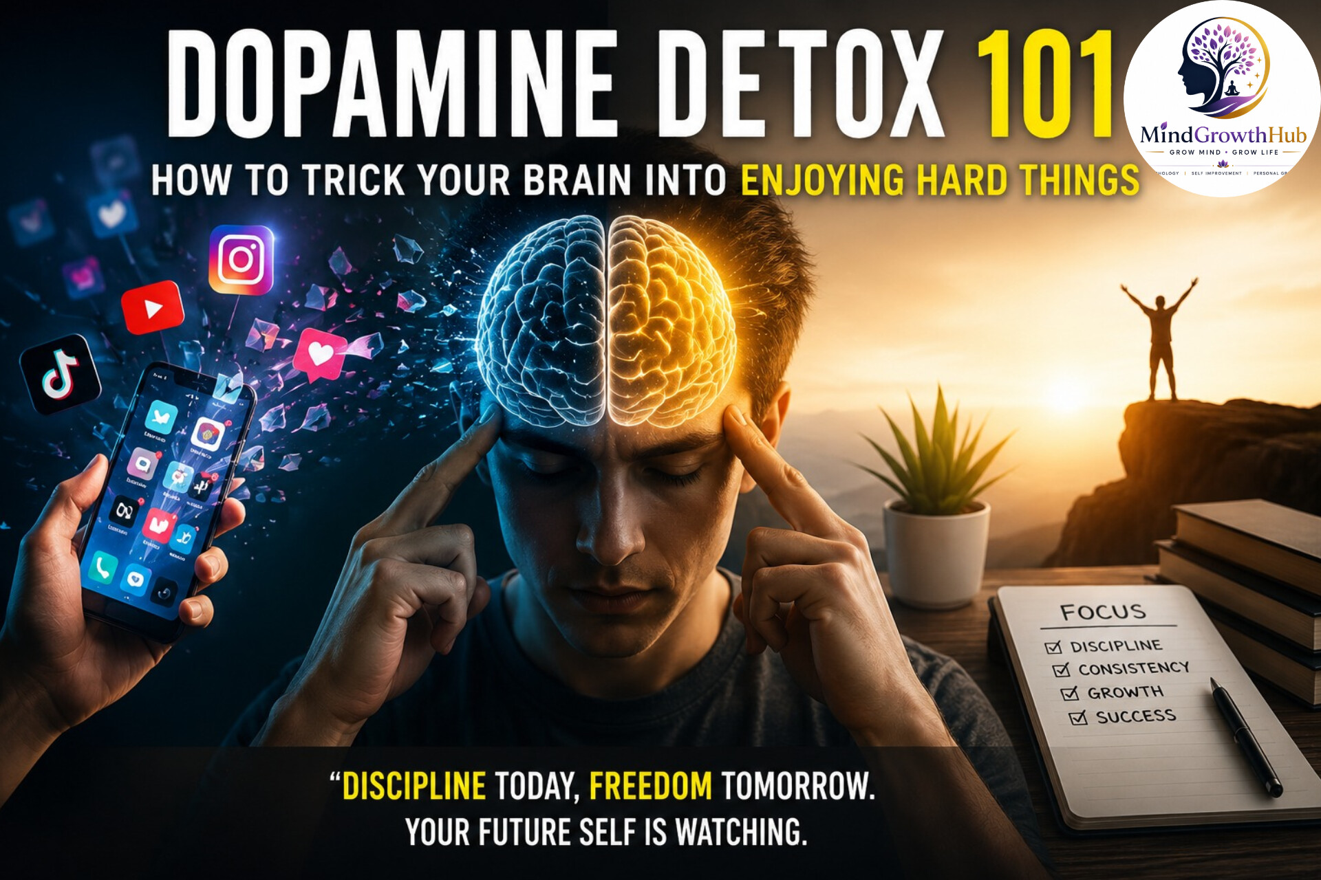 You are currently viewing How to Trick Your Brain into Enjoying Hard Things (Dopamine Detox 101)