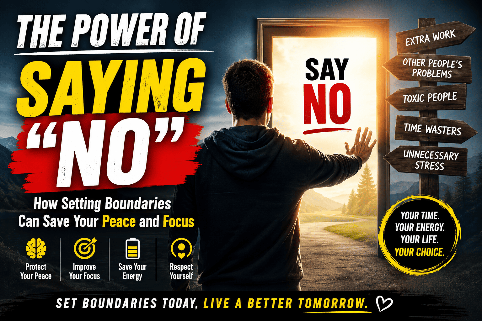 You are currently viewing The Power of Saying “No”: How Setting Boundaries Can Save Your Peace and Focus