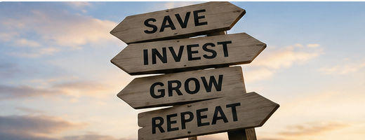 Building wealth through saving and investing habits