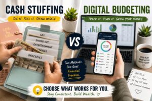 Read more about the article Cash Stuffing vs Digital Budgeting: Which One Actually Helps You Save More?