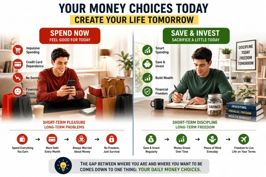 Smart money habits are more important than a high salary for achieving financial freedom