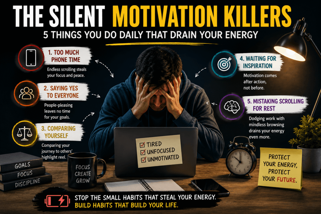 Silent motivation killers that drain your energy every day