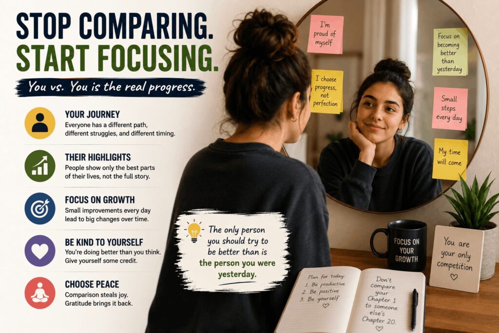 Stop comparing yourself to others and focus on personal growth