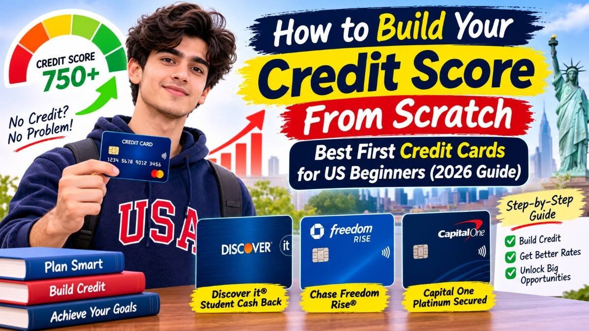 Read more about the article How to Build Your Credit Score From Scratch: Best First Credit Cards for US Beginners (2026 ultimate Guide)