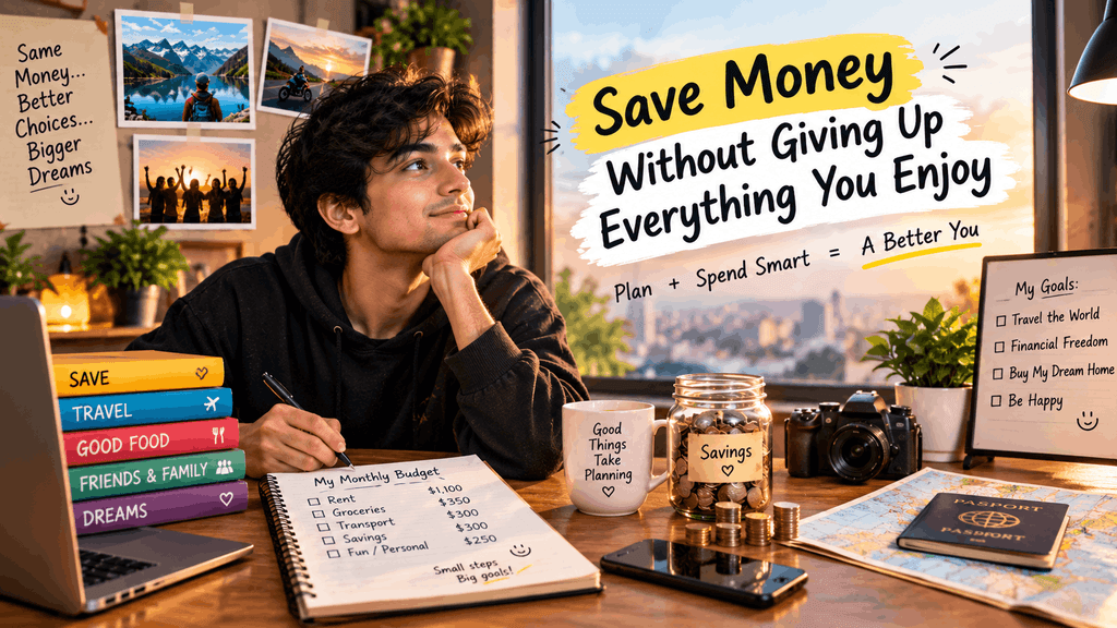 Save money without giving up everything you enjoy by balancing savings, spending, and personal goals